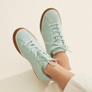 Spearmint Rothy’s Lace up Sneakers